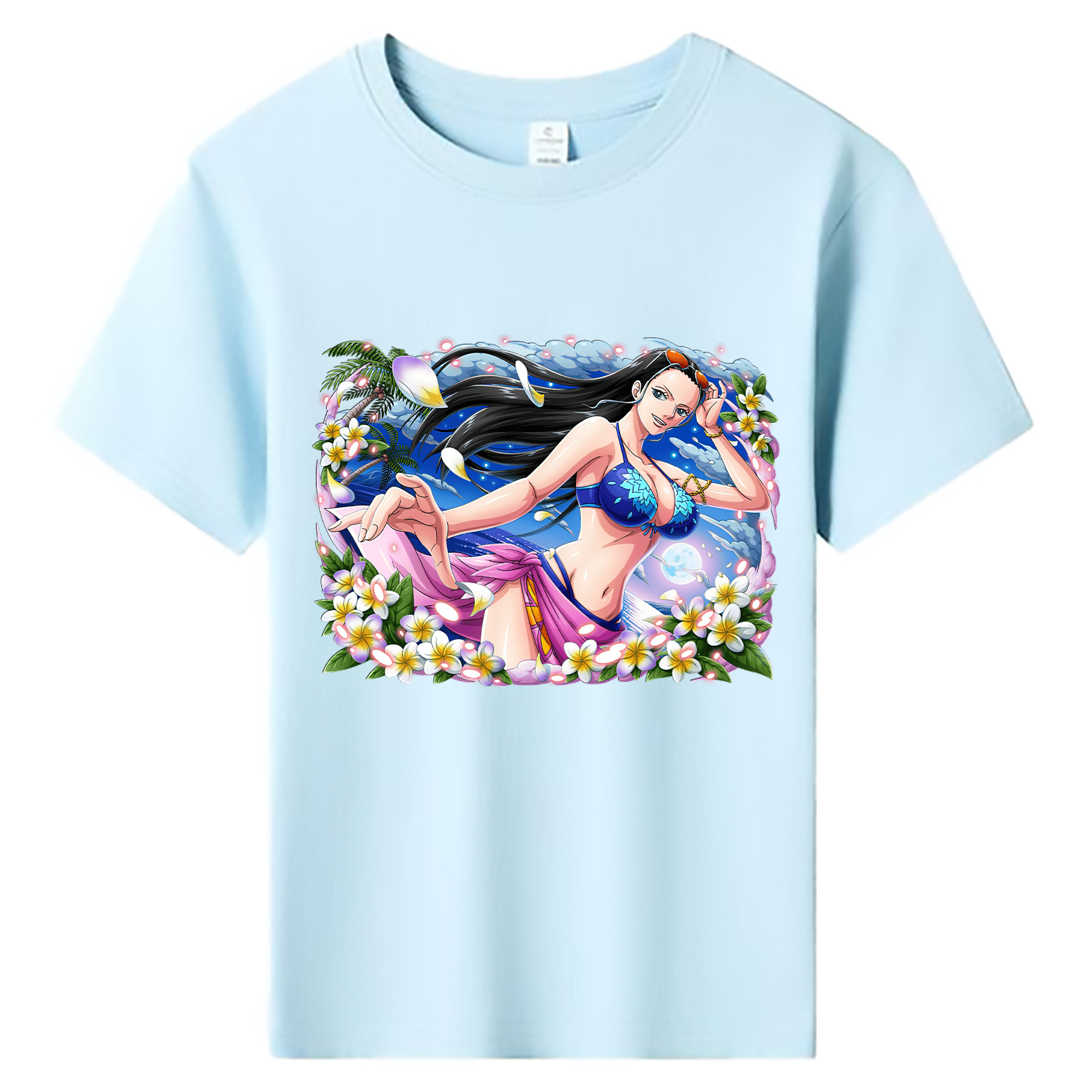 ワンピース ニコ・ロビン ONE PIECE Nico Robin 綿100％キッズTシャツ（フロントプリント）